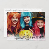 Halloween Foto Ankündigungspostkarte (Vorne/Hinten)