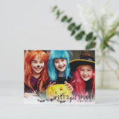 Halloween Foto Ankündigungspostkarte (Stehend Vorderseite)