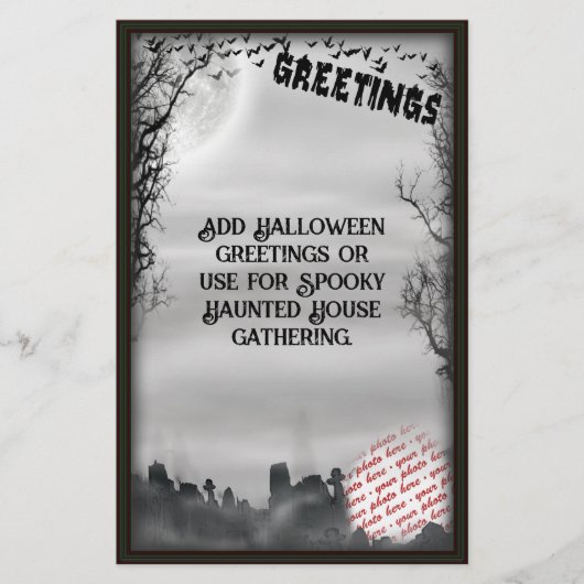 Halloween-Foto Briefpapier (Vorderseite)