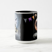 Halloween Foto Burg Spider Scarry Tasse (Zentrum)