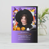 Halloween Foto Einladung (Stehend Vorderseite)
