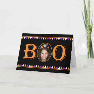 Halloween-Foto-Gruß-Karte -- BOO mit Foto Karte