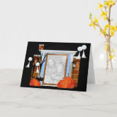 Halloween-Foto-Grußkarte Karte (Gelbe Blume)