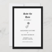 Halloween-Foto-Hochzeit Save The Date (Vorderseite)