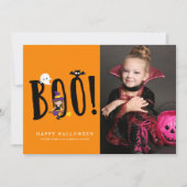 Halloween Foto-Karte von Boo & Friends Einladung (Vorderseite)