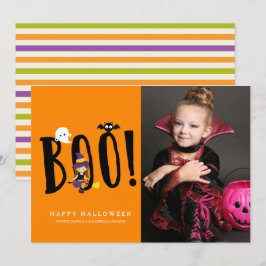 Halloween Foto-Karte von Boo & Friends Einladung