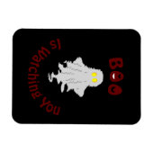 Halloween Foto Magnet | Boo beobachtet dich (Horizontal)