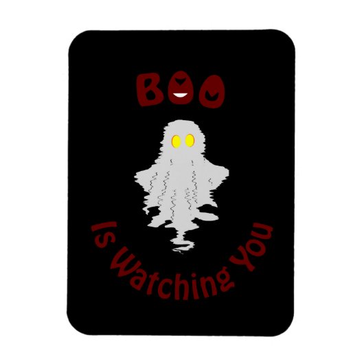 Halloween Foto Magnet | Boo beobachtet dich (Vertikal)
