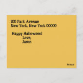 Halloween Foto Postcard Postkarte (Rückseite)