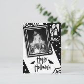 Halloween-Foto Postkarte (Stehend Vorderseite)