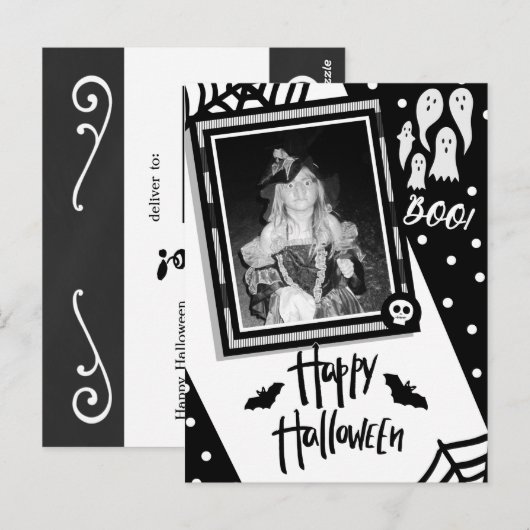 Halloween-Foto Postkarte (Vorne/Hinten)