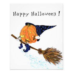 Halloween Foto Print Hexenkürbis