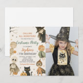 Halloween-Foto ruft alle Monster an Einladung (Vorne/Hinten)