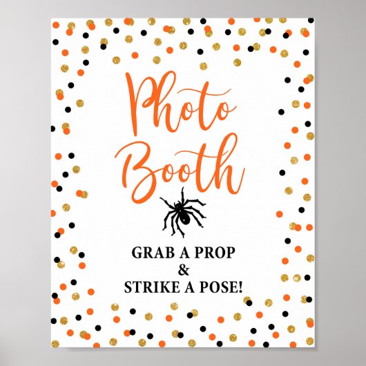 Halloween Foto Stand Party Confetti Sign Poster (Vorne)