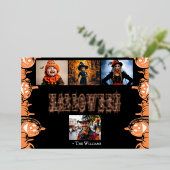 Halloween-FotoCollage Folieneinladung (Stehend vorne)