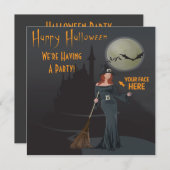 Halloween-Fotoeinladung EINSATZ IHR EIGENES Einladung (Vorne/Hinten)