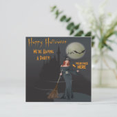 Halloween-Fotoeinladung EINSATZ IHR EIGENES Einladung (Stehend Vorderseite)