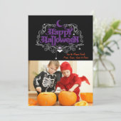 Halloween-Fotokarte Karte (Stehend Vorderseite)