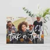 Halloween-Fotokarte Trick oder Treat Karte (Stehend Vorderseite)