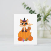 Halloween Fox Postkarte (Stehend Vorderseite)
