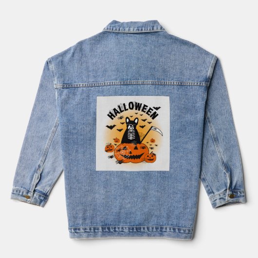 Halloween Franchie Jeansjacke (Rückseite)