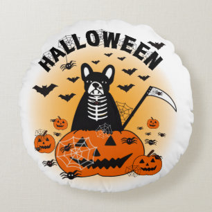 Halloween Franchie Rundes Kissen