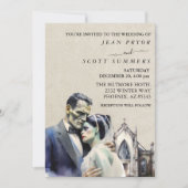 Halloween Frankenstein Bride Einladung (Vorderseite)