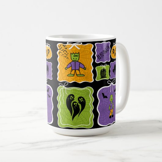 Halloween Frankenstein Coquette Kaffeetasse (VorderseiteRechts)