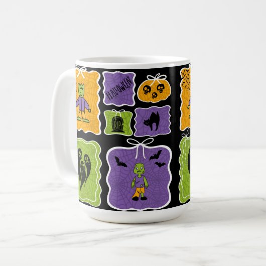 Halloween Frankenstein Coquette Kaffeetasse (Vorderseite Links)