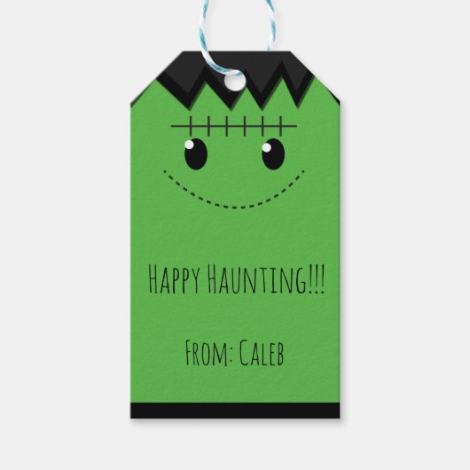 Halloween Frankenstein Costume Gastgeschenk Geschenkanhänger (Vorderseite)