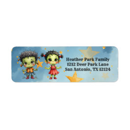 Halloween Frankenstein Junge und Mädchen