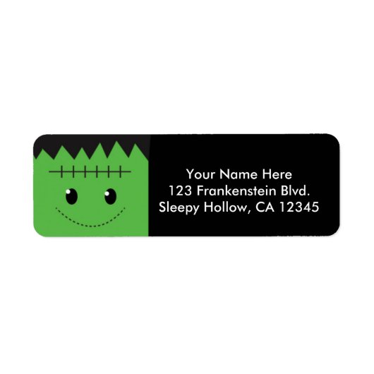 Halloween Frankenstein Kids Party Address Labels (Vorne)