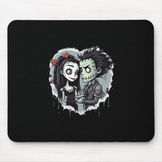 Halloween Frankenstein Lovers Mousepad (Vorne)