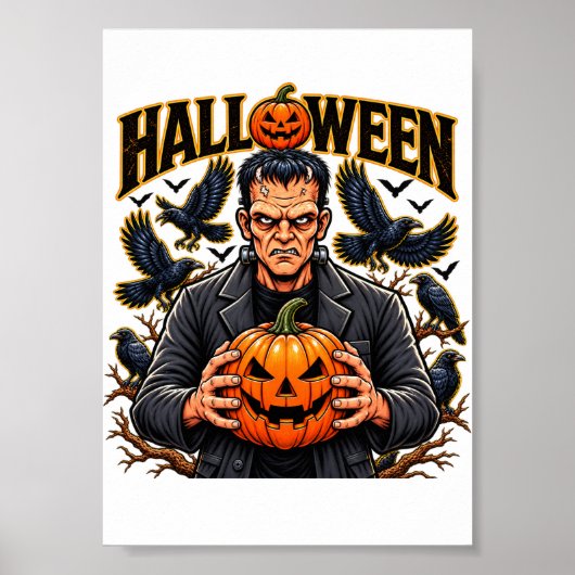 Halloween Frankenstein-Monster Poster (Vorne)