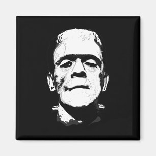 Halloween Frankenstein-Monster Schwarz-Weiß Magnet