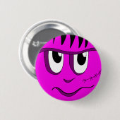 Halloween Frankenstein - rosa Button (Vorne & Hinten)