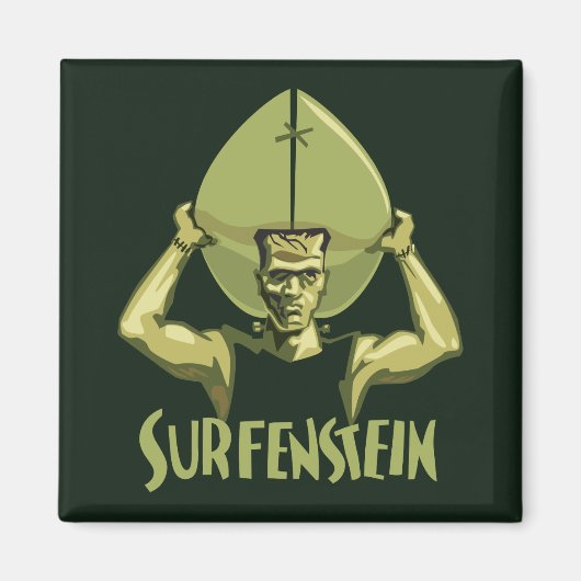 Halloween Frankenstein surfen Magnet (Vorne)
