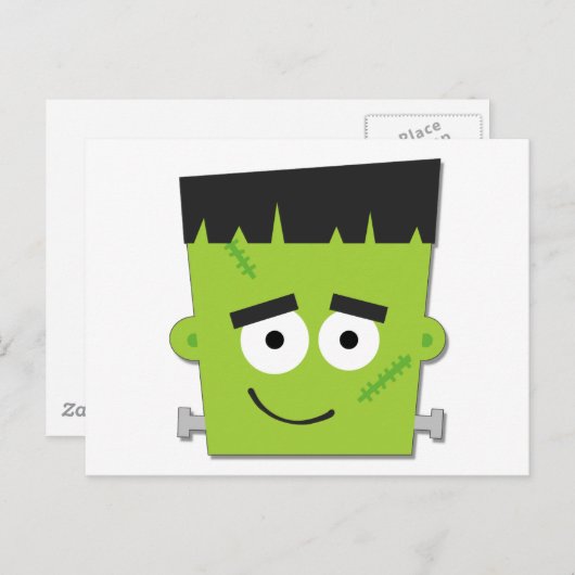 Halloween Frankenstein T - Shirt und Geschenke Postkarte (Vorne/Hinten)