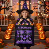 Halloween Frankenstein Witch Vampire Purple Plaid Tasche