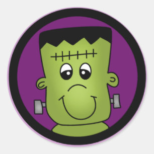 Halloween Frankie Tshirts und Geschenke Runder Aufkleber