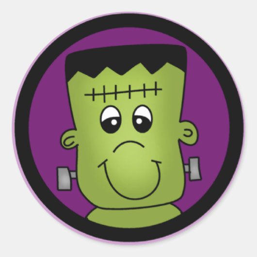 Halloween Frankie Tshirts und Geschenke Runder Aufkleber (Vorderseite)