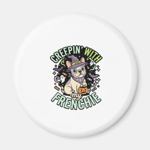 Halloween Französische Bulldogge Gruseliger Beglei Magnet