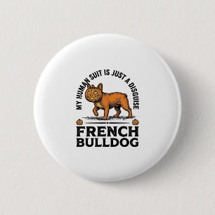 Halloween-Französische-Bulldogge-Kürbis-Kostüm-Shi Button