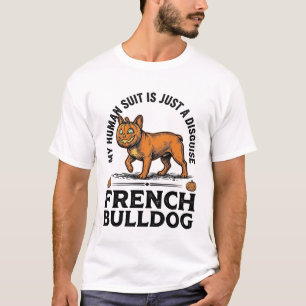 Halloween Französische Bulldogge Kürbiskostüm Shir T-Shirt