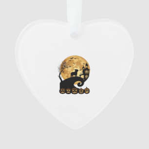 Halloween Französische Bulldogge Mond Gruselige Kü Ornament
