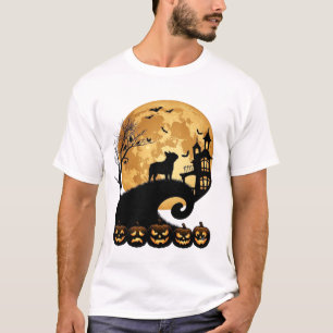 Halloween Französische Bulldogge Mond Gruselige Kü T-Shirt