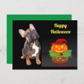 Halloween französische Bulldogge Postkarte (Vorne/Hinten)