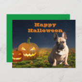 Halloween französische Bulldogge Postkarte (Vorne/Hinten)