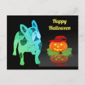 Halloween französische Bulldogge Postkarte (Vorderseite)