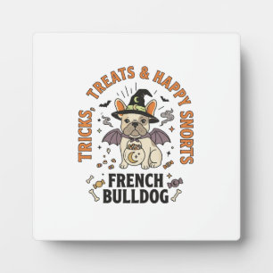 Halloween Französische Bulldogge Trickster Fotoplatte